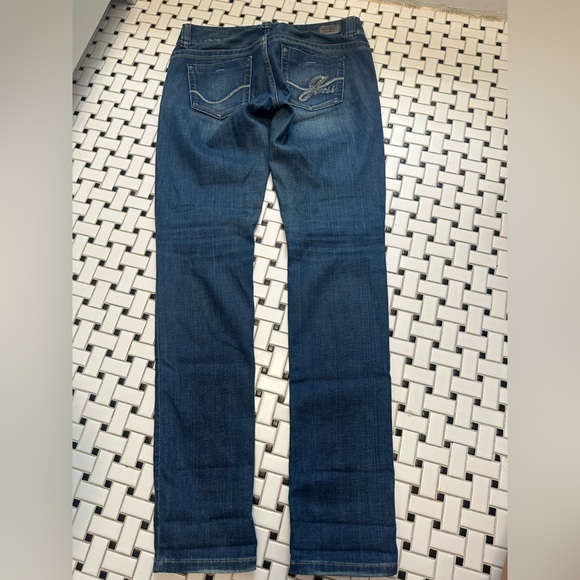 Guess Blue Straight Leg Jeans Modern Fit - Picture 2 of 9